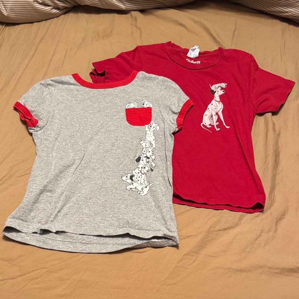 Disney 101 Dalmatian Red and Gray T-Shirts - size XS kids